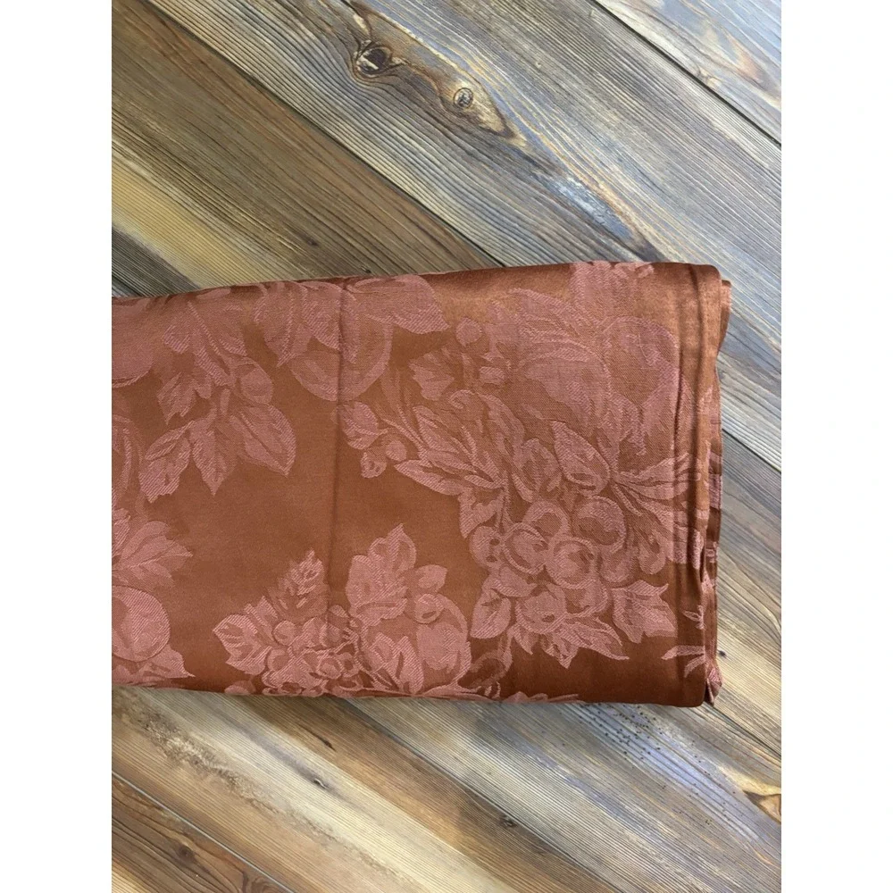 Floral & Fruit Damask‎ Tablecloth In Bronze 55